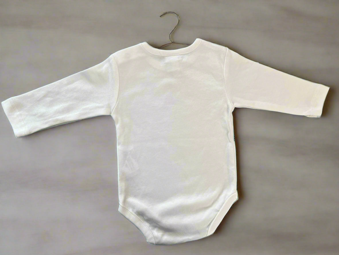 Elegant white mickey mouse print onesie 2