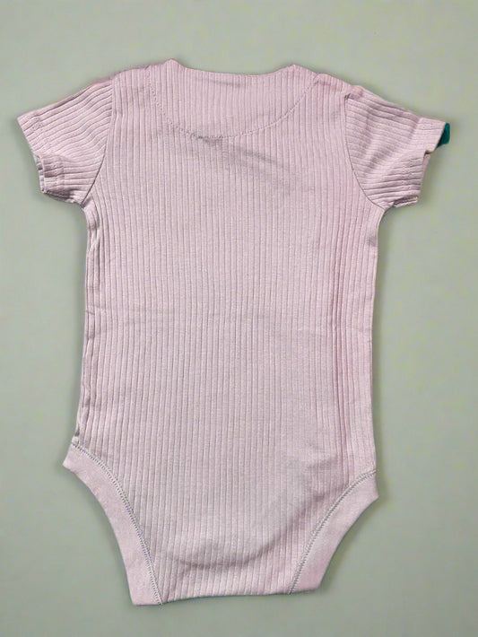 Lavendar Solid Textured Onesie soft bodysuit for girls