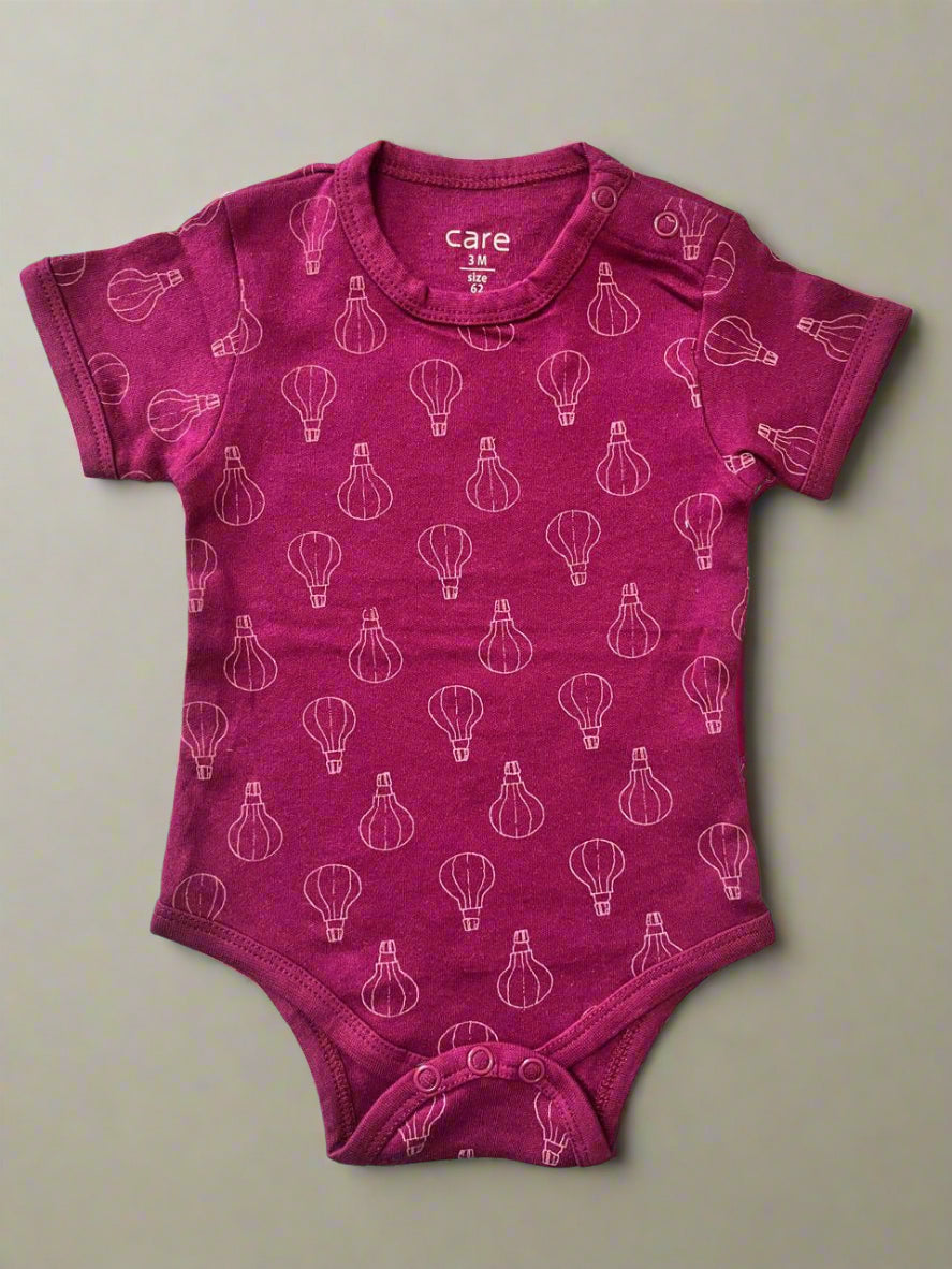 maroon onesie for 3 month girl