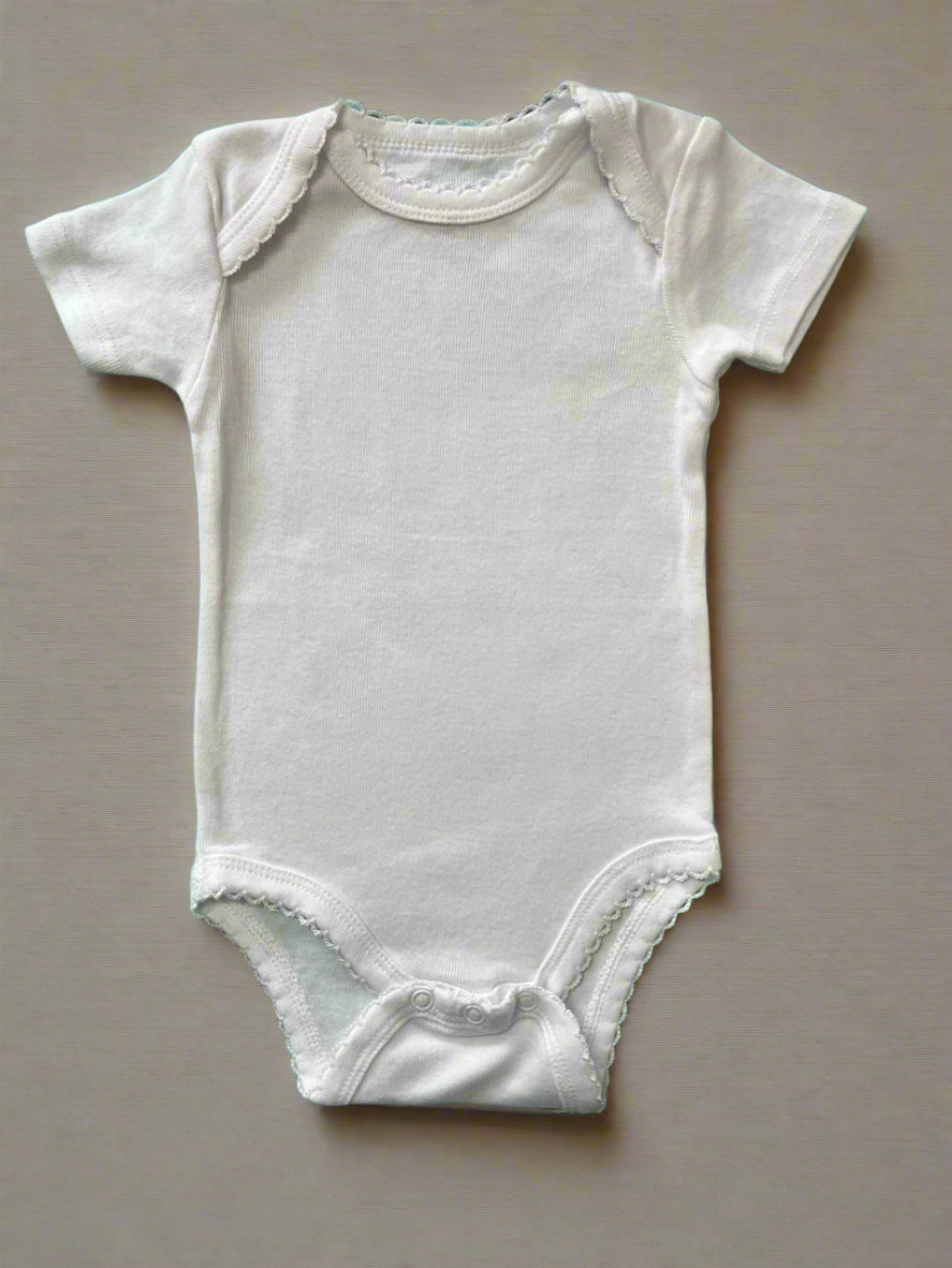 Pure White Half Sleeve Onesie