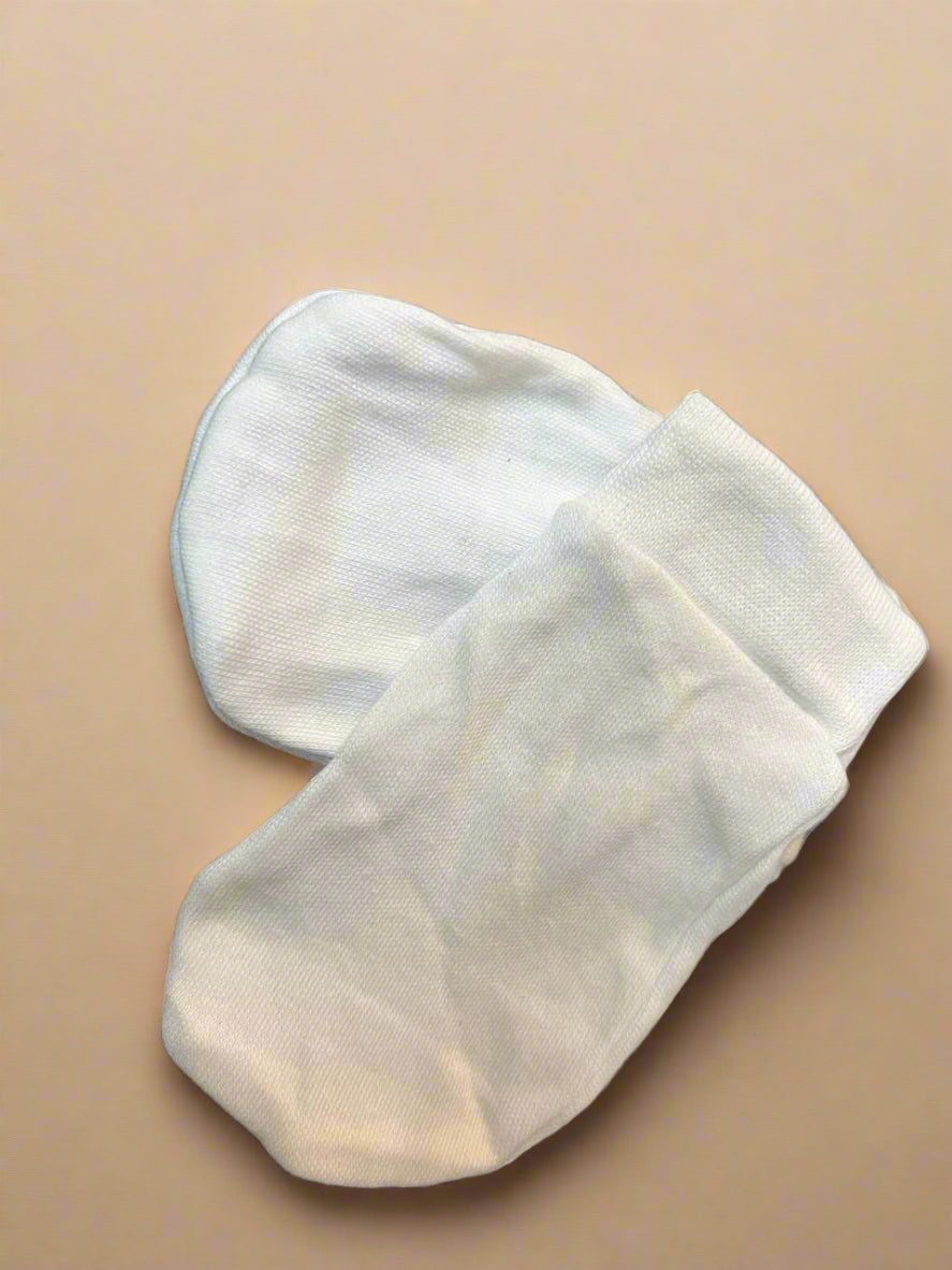 Mothercare pure cotton White Mitten