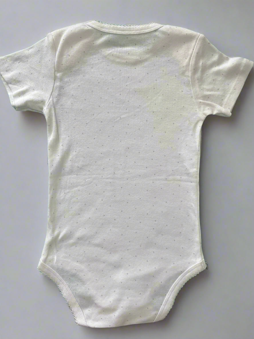 White Tiny Dots Onesie 1