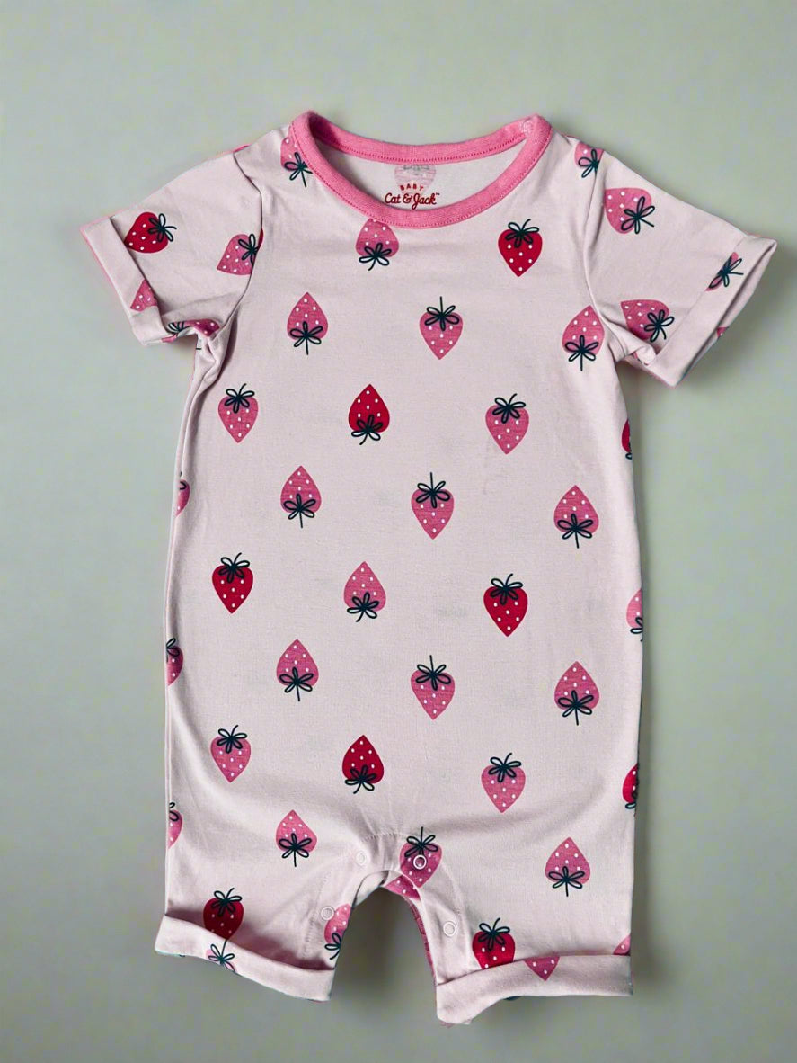 cat and jack pink baby romper imported