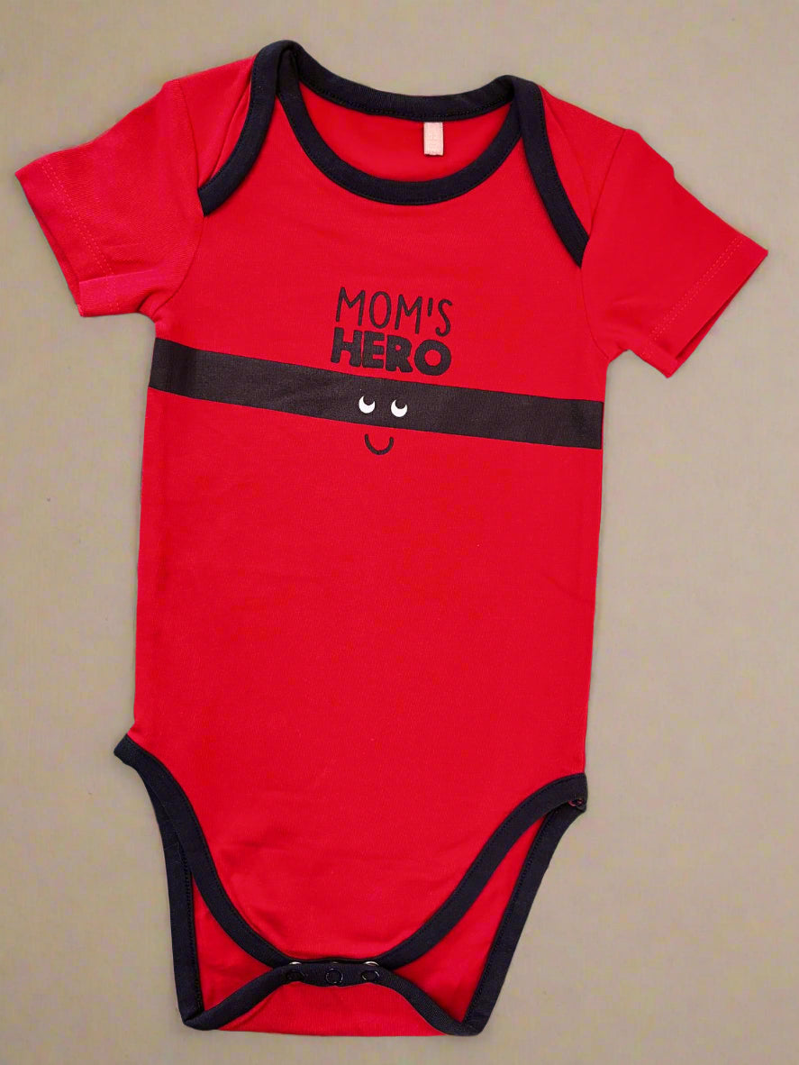 Awesome Red Mom's Hero Onesie for Boys 