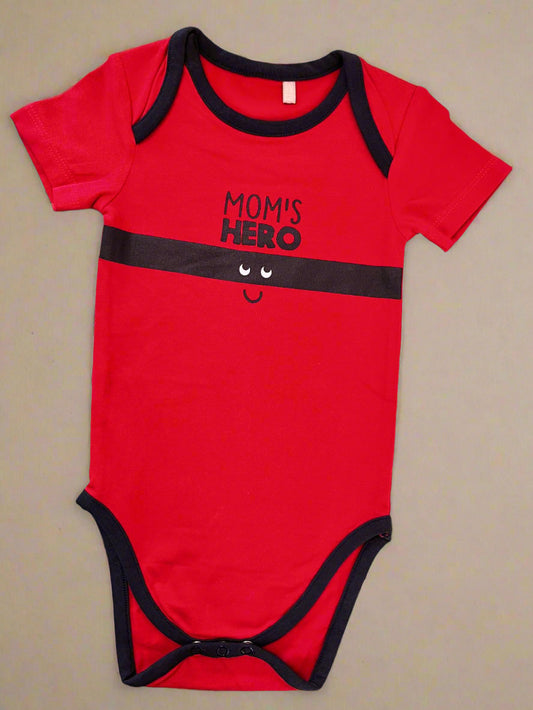 Awesome Red Mom's Hero Onesie for Boys 