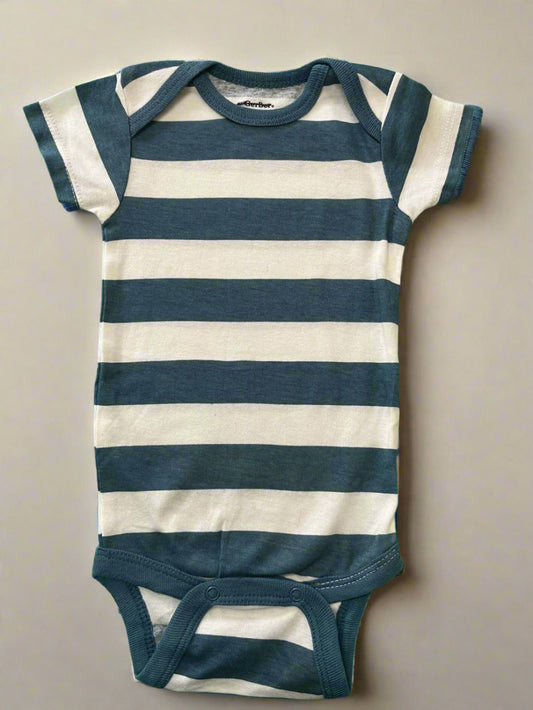 Blue and White Striped Onesie for babies