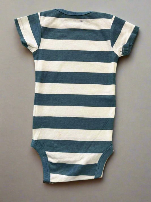 Blue and White Striped soft Onesie.