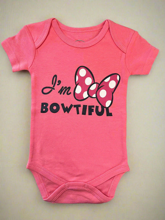 Cute Pink Printed Disney Onesie for Girls