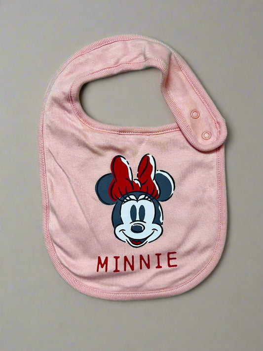 Disney Cute Pink Minnie Mouse Bib soft bib for babies