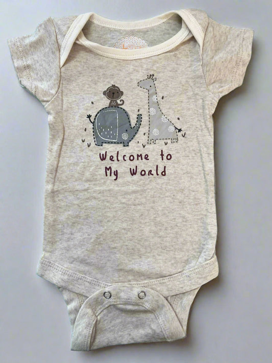 Beige Animal Print soft cotton Onesie