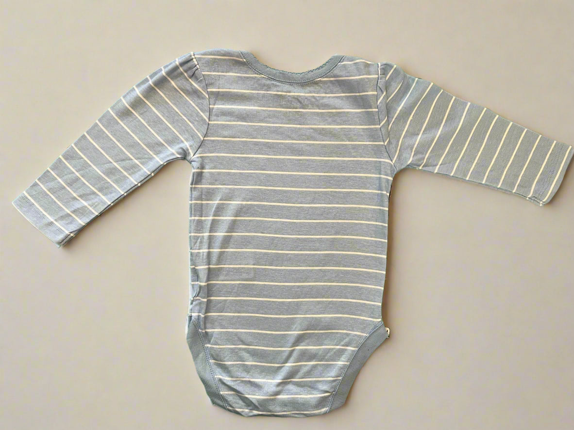 English Blue Dog and Hearts Print Onesie 