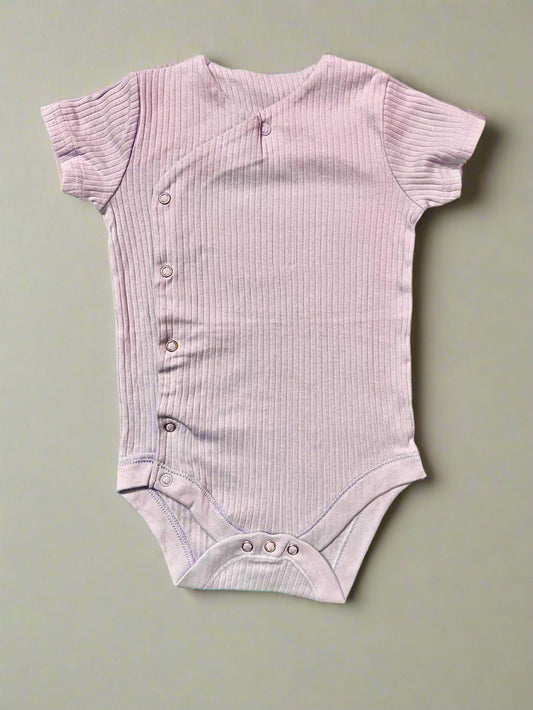Lavendar Solid Textured Onesie for girls
