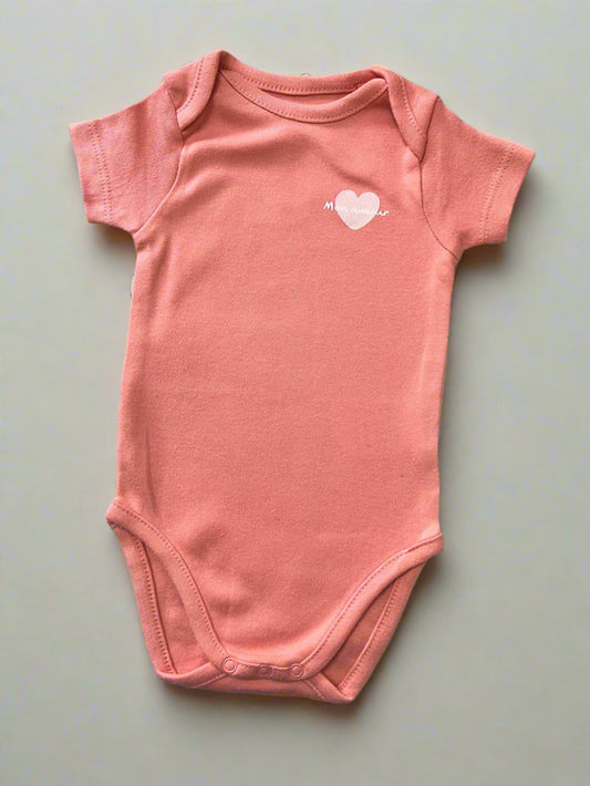 Pastel Orange soft cotton Half Sleeve Onesie for girls
