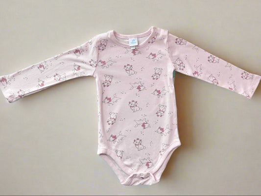 Light Pink Kitty Print Soft Cotton Onesie for babies