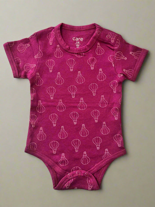 maroon onesie for 3 month girl