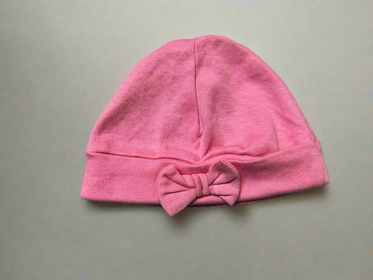 Pink Bow Beanie Cap for Girls