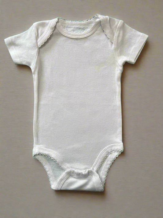 Pure White Half Sleeve Onesie