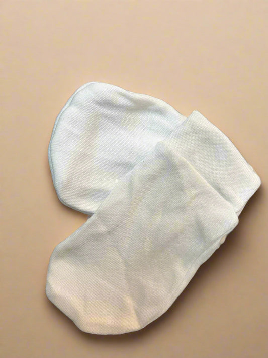 Mothercare pure cotton White Mitten