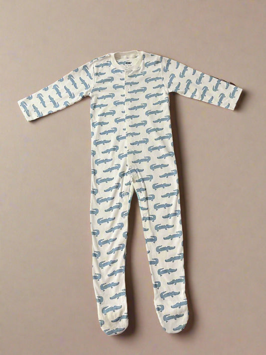 buy cute crocodile print sleepsuit for baby