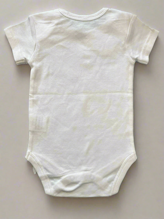 White Minnie Mouse Half Sleeve Onesie