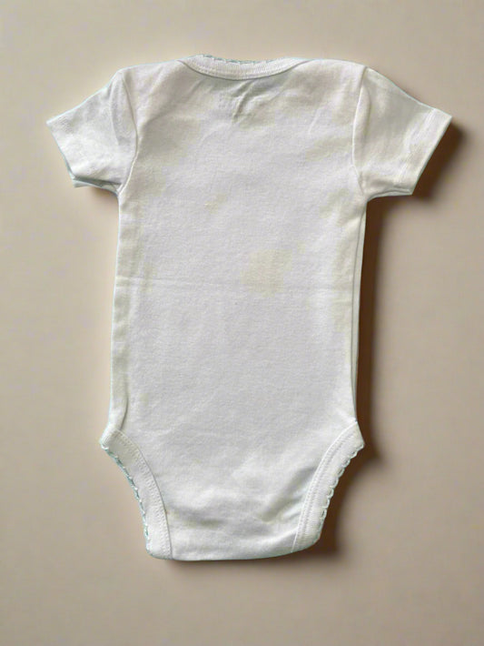 White Solid Half Sleeve Onesie