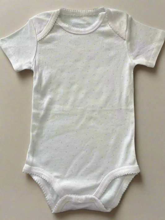 White Tiny Dots Onesie 