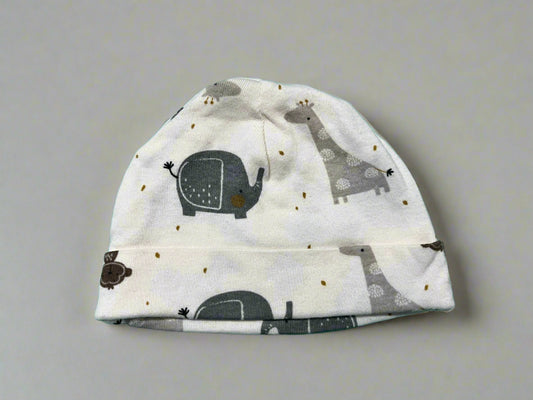 White Animal Print Soft Cap