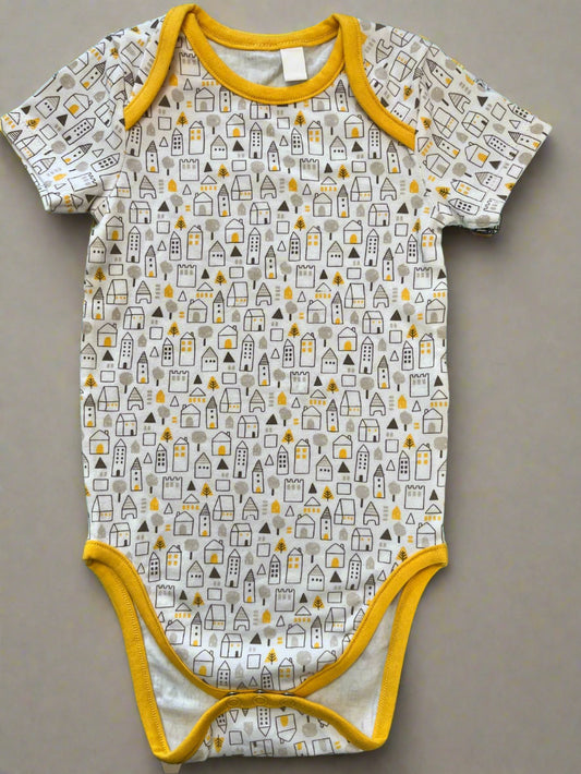 Yellow Urban Print Comfy Onesie
