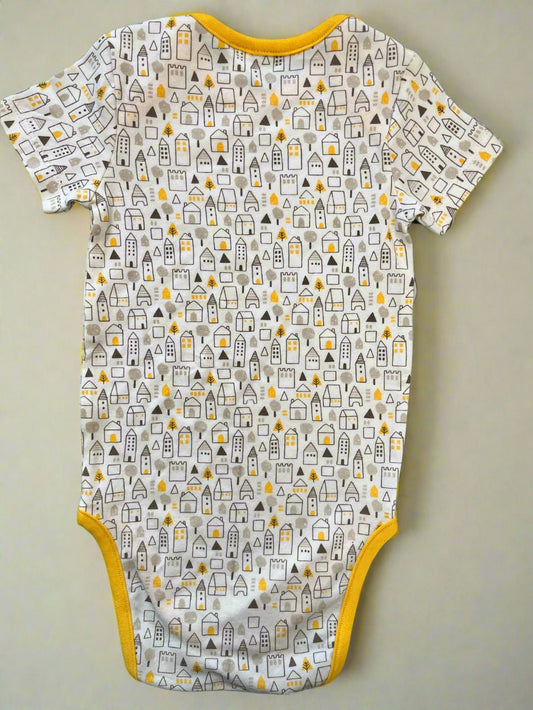 Yellow Urban Print Comfy Onesie