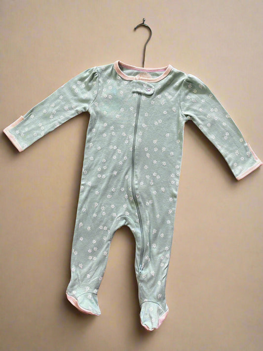 green floral sleepsuit for girls
